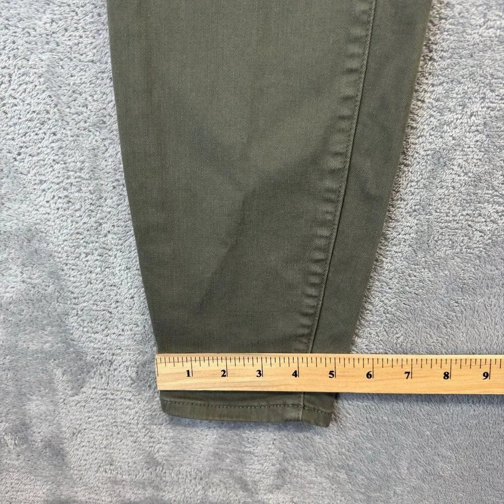 Torrid Jeans Womens 14R Olive Green Sky High Skinny Button Fly Stretch Regular